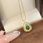 Zarte handwerkliche Gold Halskette