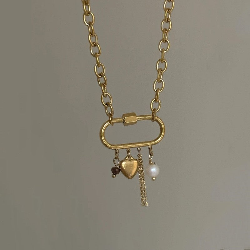 Zarte handwerkliche Perlen Halskette