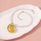 Zarte handwerkliche Gold Halskette