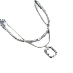 Zarte handwerkliche Silber Halskette