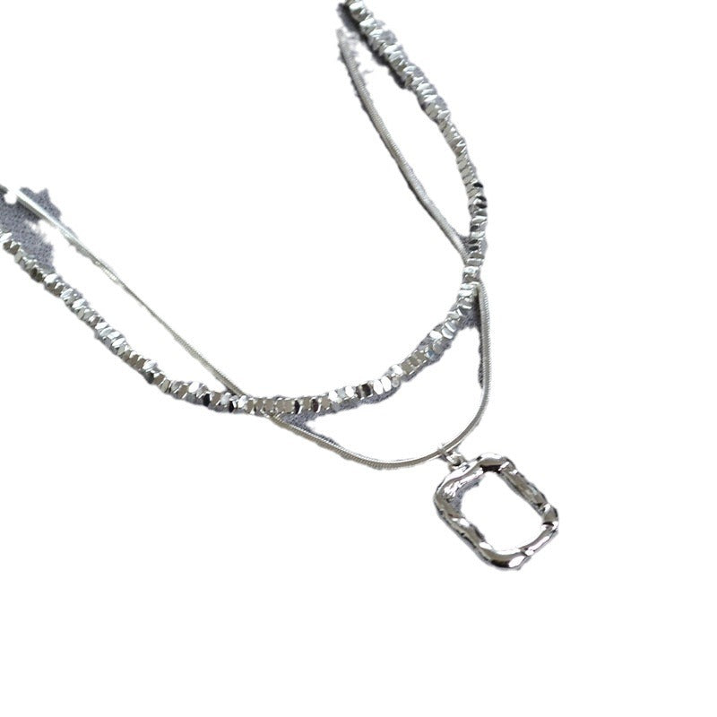 Zarte handwerkliche Silber Halskette