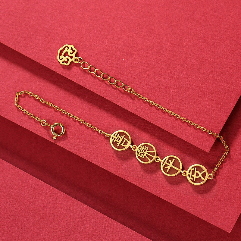 Zarte handwerkliche Gold Armband