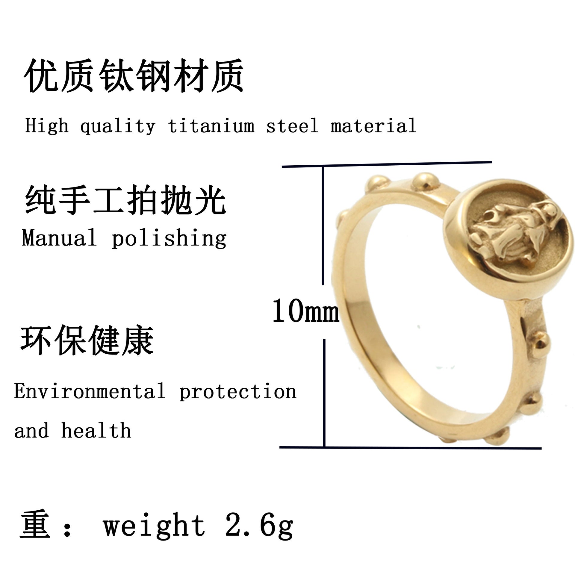 Handgefertigte Vintage Gold Ring