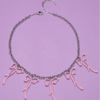 Zarte handwerkliche Silber Halskette