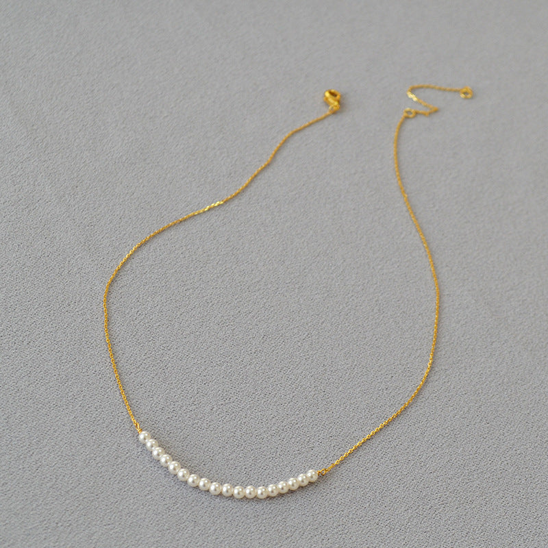 Zarte handwerkliche Perlen Halskette