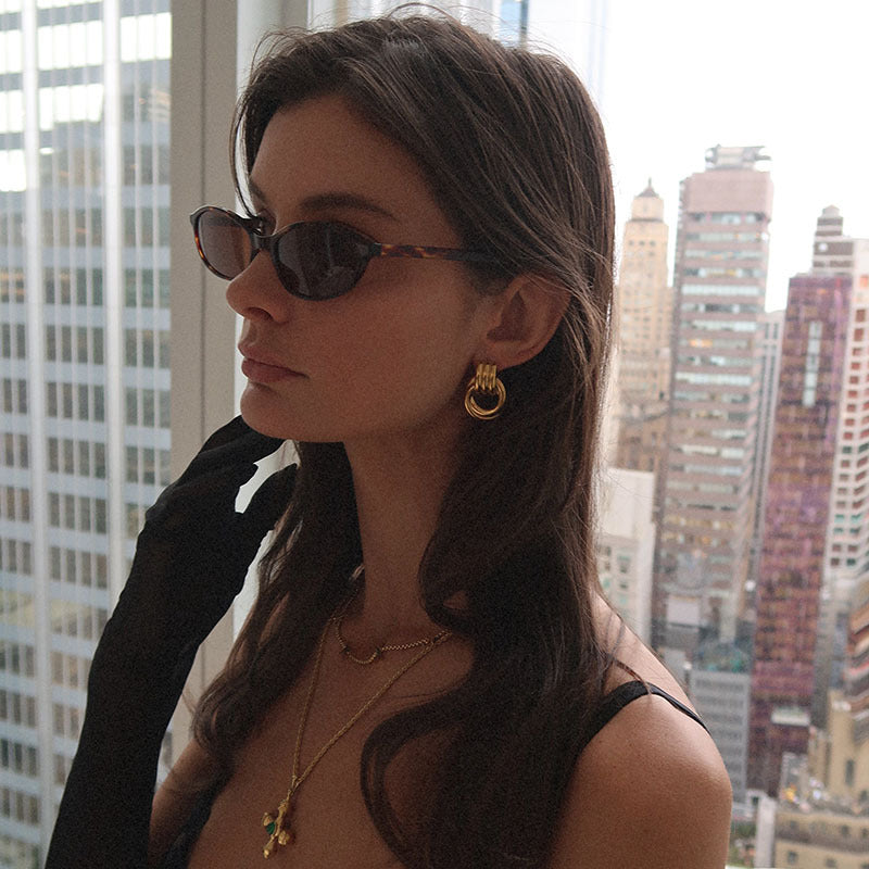 Atemberaubende Gold Ohrring für den Alltag