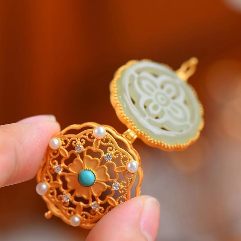 Zarte handwerkliche Gold Halskette