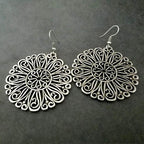 Handgefertigte Vintage Silber Ohrring