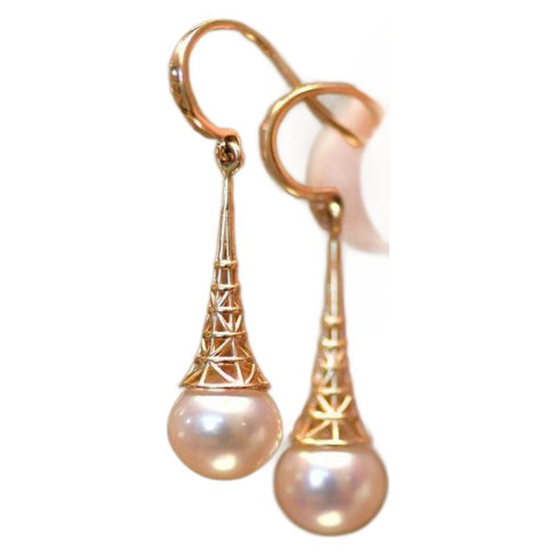 Handgefertigte Vintage Perlen Ohrring