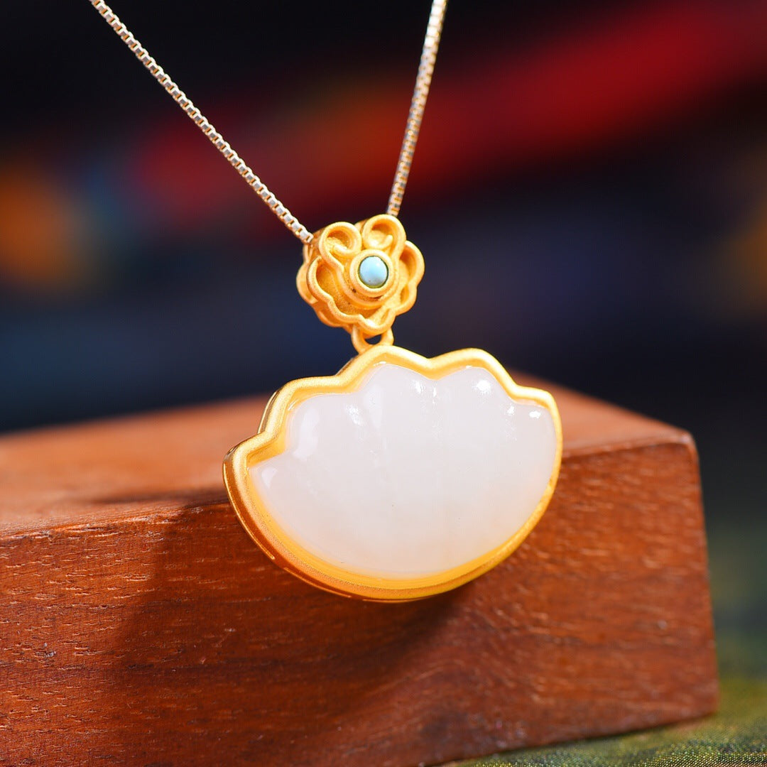 Zarte handwerkliche Silber Halskette