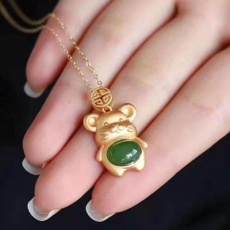 Zarte handwerkliche Gold Halskette