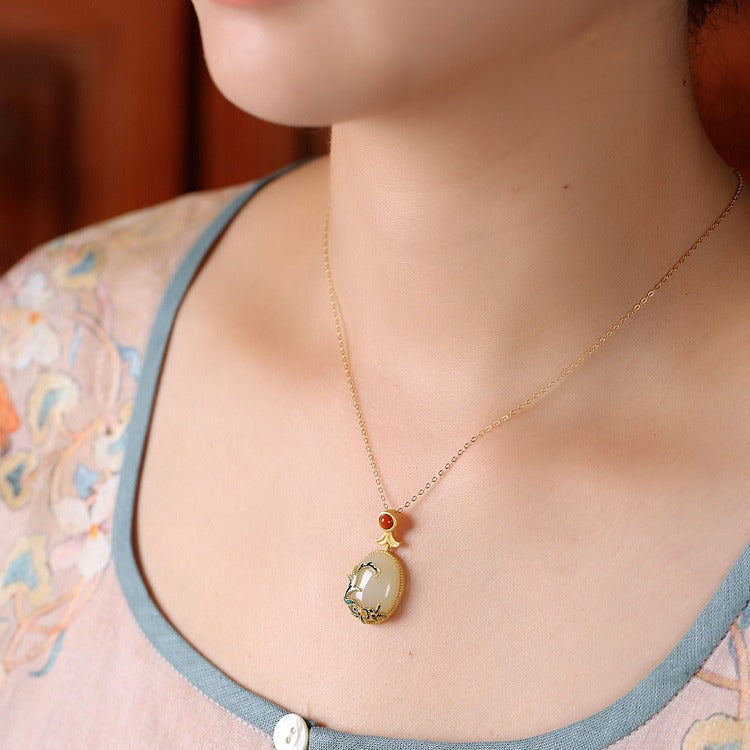 Zarte handwerkliche Gold Halskette