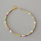 Zarte handwerkliche Perlen Halskette