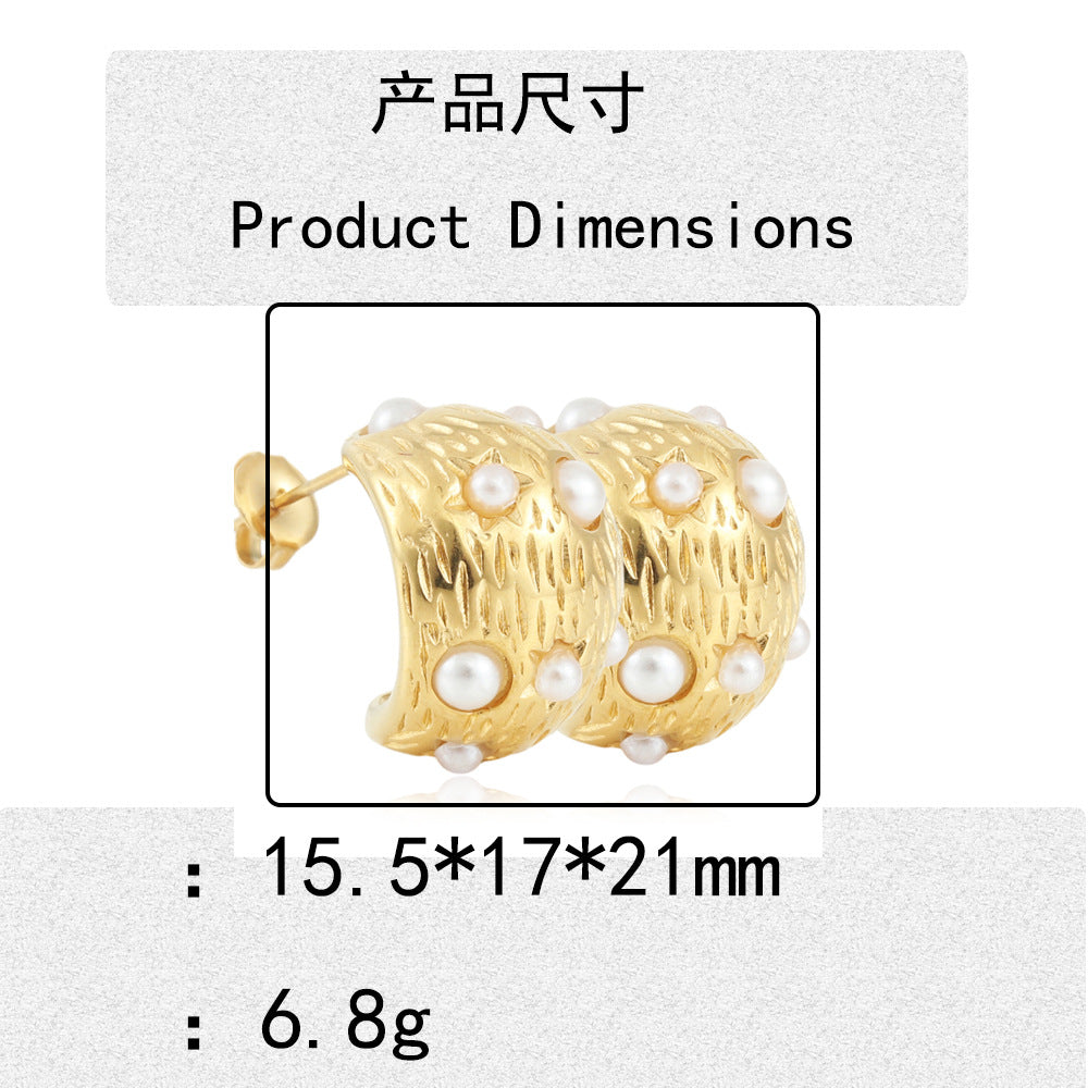 Zarte handwerkliche Gold Ohrring