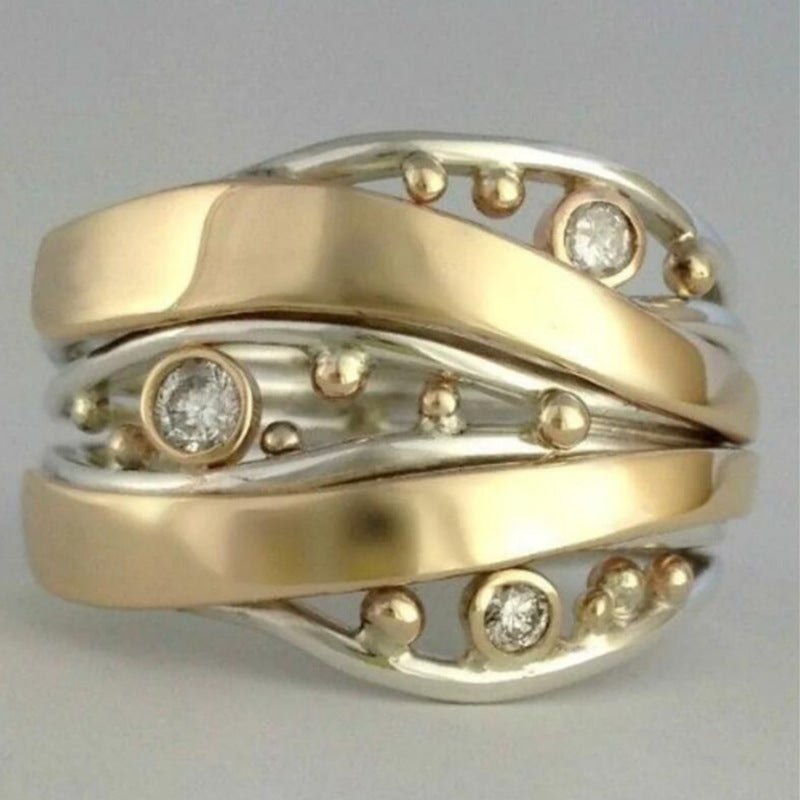 Zarte handwerkliche Gold Ring