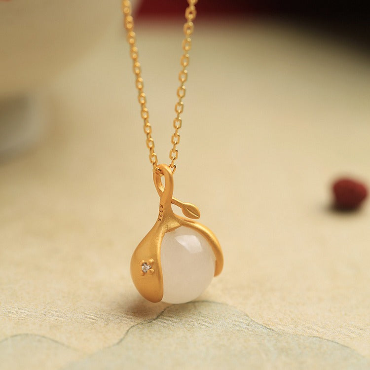 Zarte handwerkliche Gold Halskette