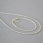 Zarte handwerkliche Silber Halskette