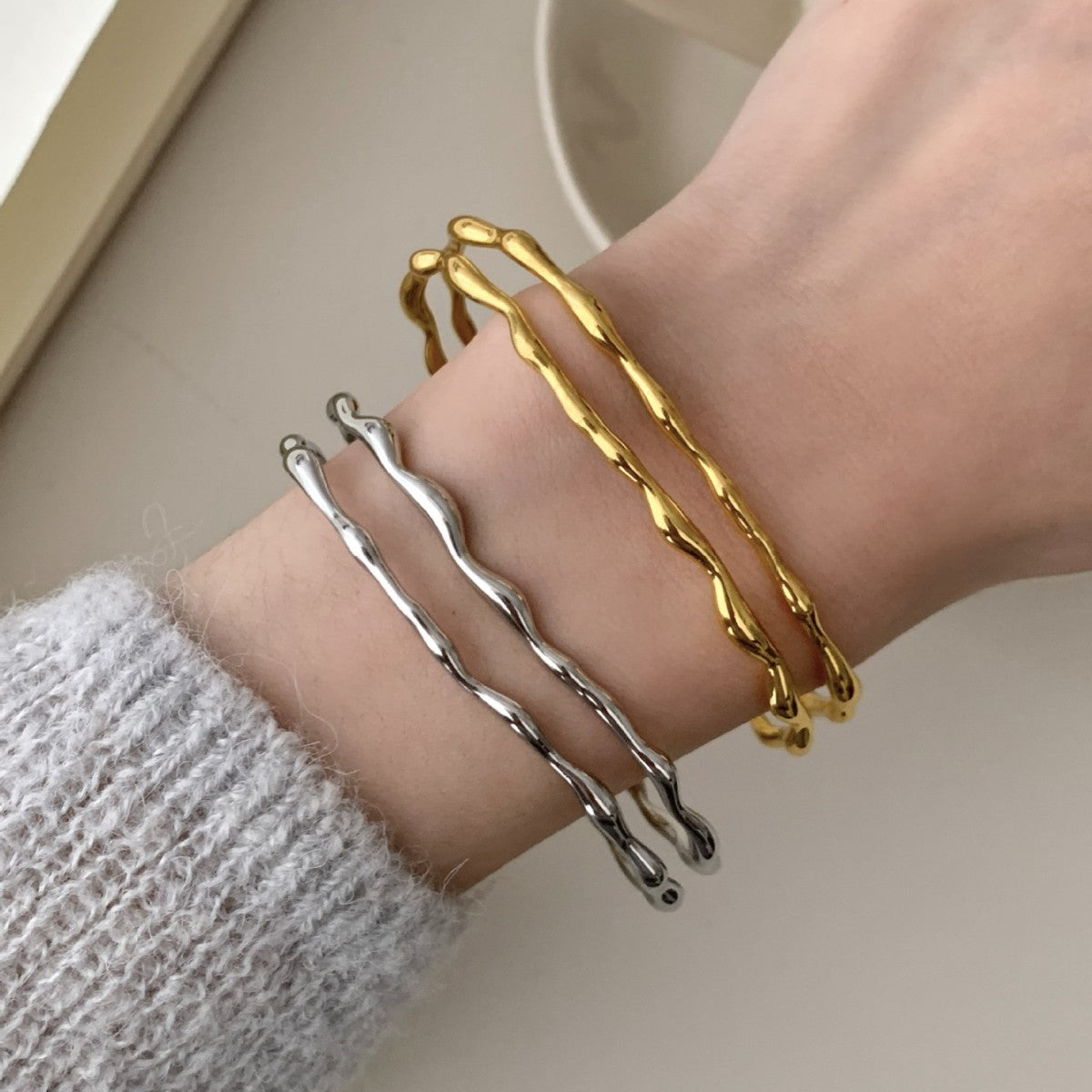 Handgefertigte Vintage Gold Armband