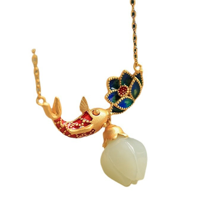 Zarte handwerkliche Gold Halskette