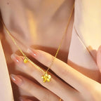 Handgefertigte Vintage Gold Halskette