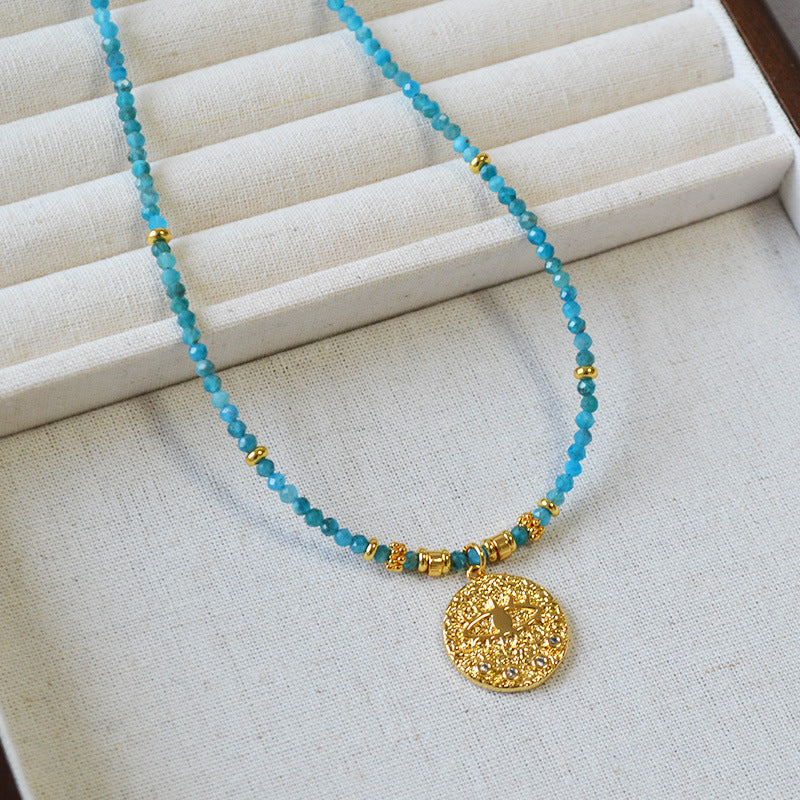 Zarte handwerkliche Gold Halskette