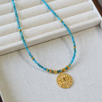 Zarte handwerkliche Gold Halskette