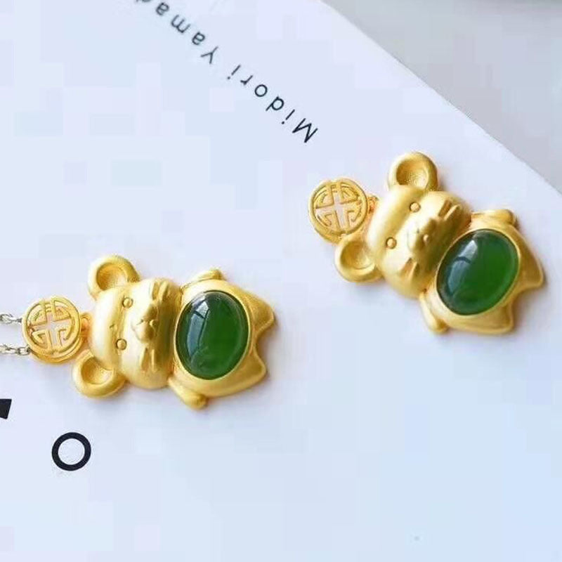 Zarte handwerkliche Gold Halskette