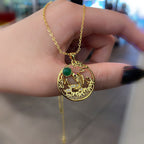 Zarte handwerkliche Gold Halskette