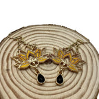 Zarte handwerkliche Gold Ohrring