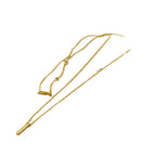 Zarte handwerkliche Gold Halskette