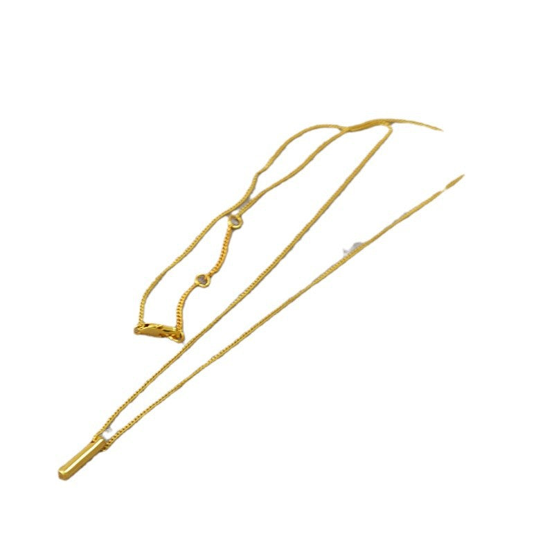 Zarte handwerkliche Gold Halskette