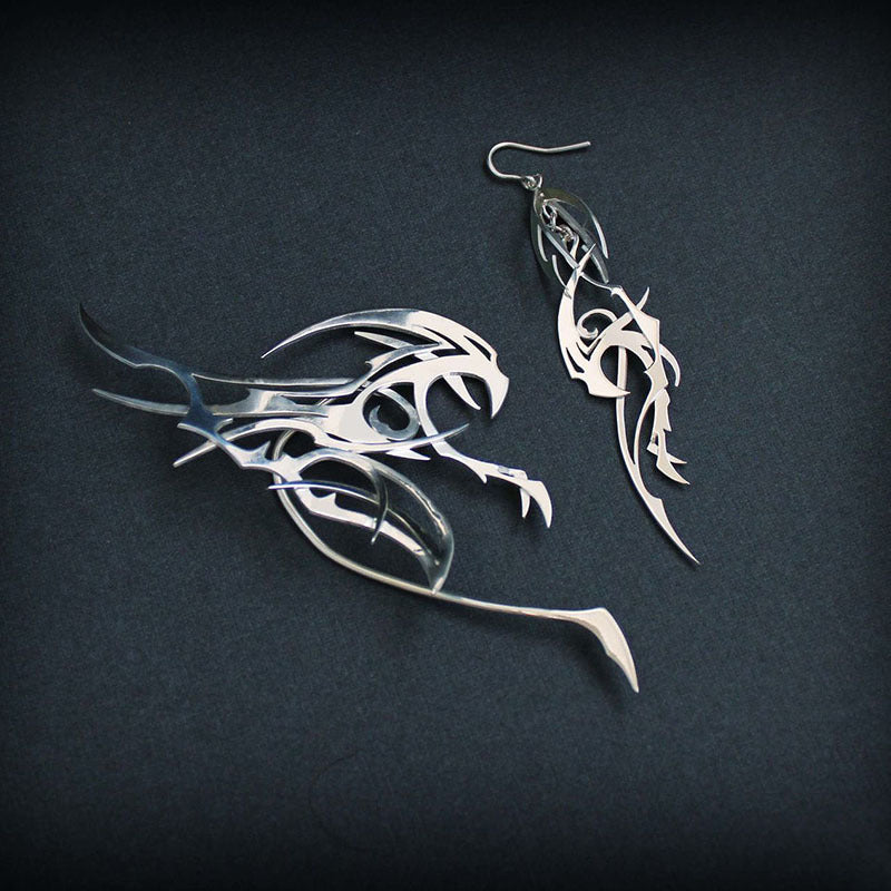 Handgefertigte Vintage Silber Ohrring