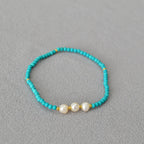 Zarte handwerkliche Perlen Halskette