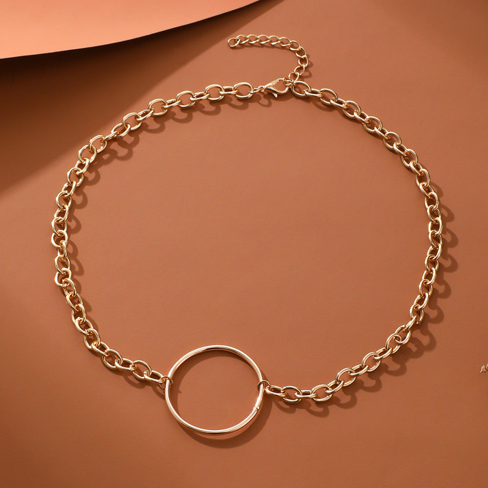 Zarte handwerkliche Gold Halskette