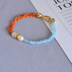 Zarte handwerkliche Perlen Halskette