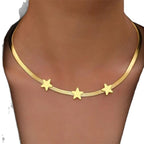 Zarte handwerkliche Gold Halskette