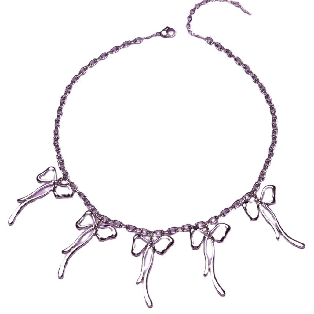 Zarte handwerkliche Silber Halskette