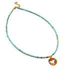 Zarte handwerkliche Gold Halskette