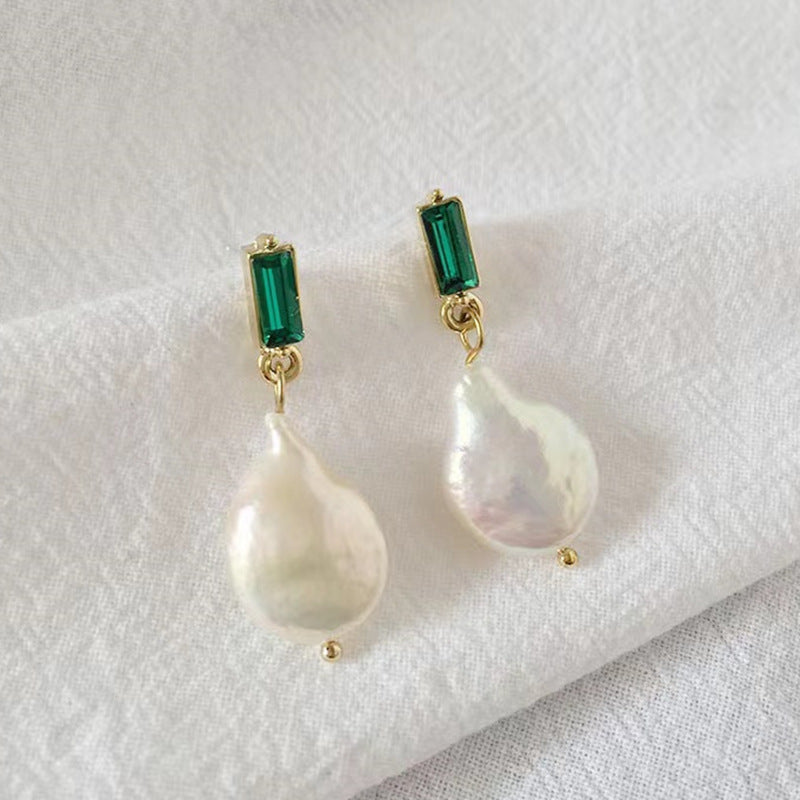 Zarte handwerkliche Silber Ohrring