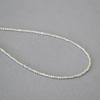 Zarte handwerkliche Silber Halskette