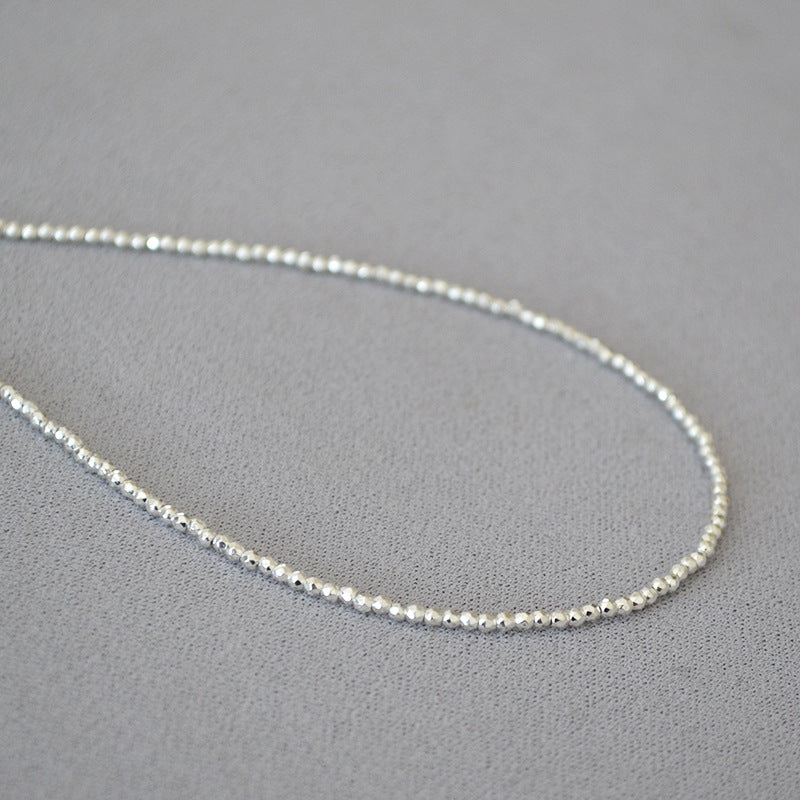 Zarte handwerkliche Silber Halskette