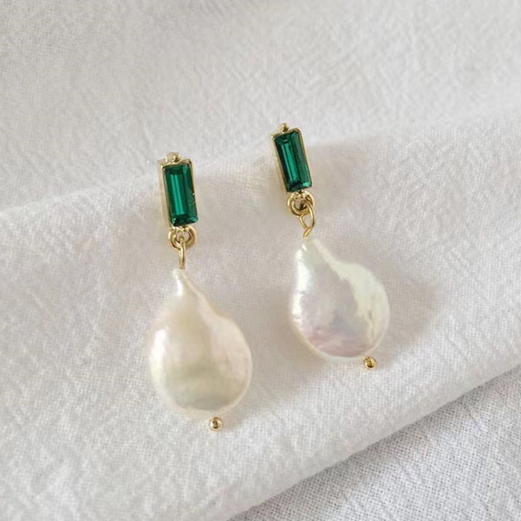 Zarte handwerkliche Silber Ohrring