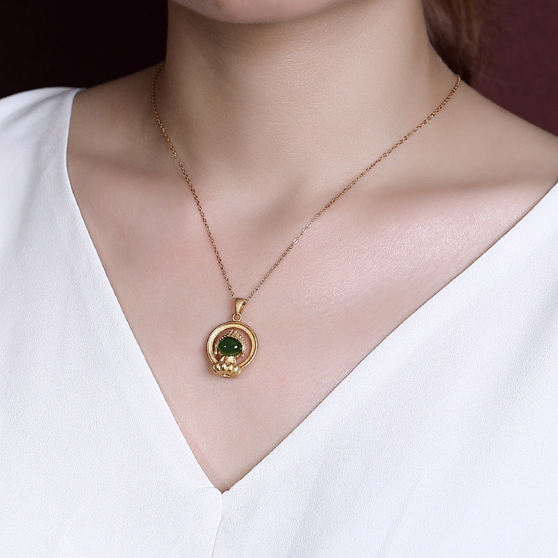 Zarte handwerkliche Silber Halskette