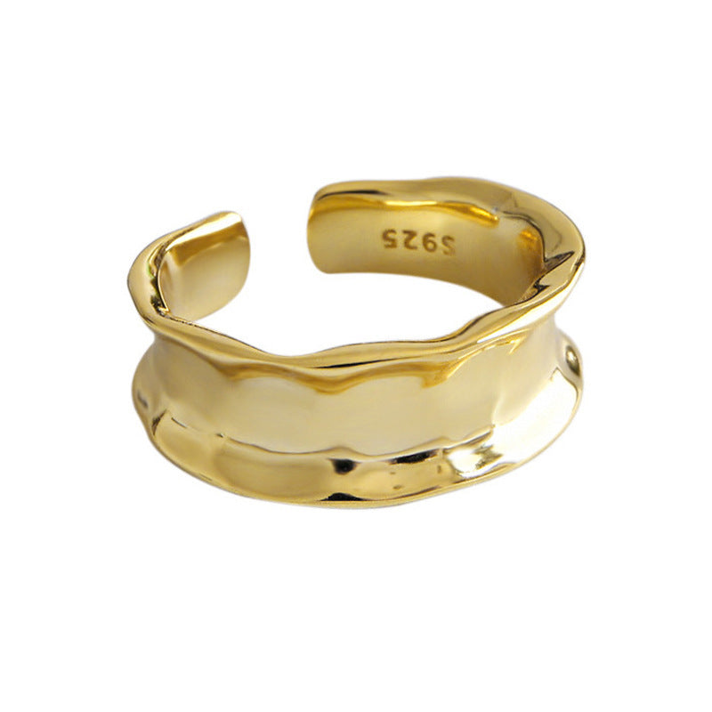Zarte handwerkliche Gold Ring