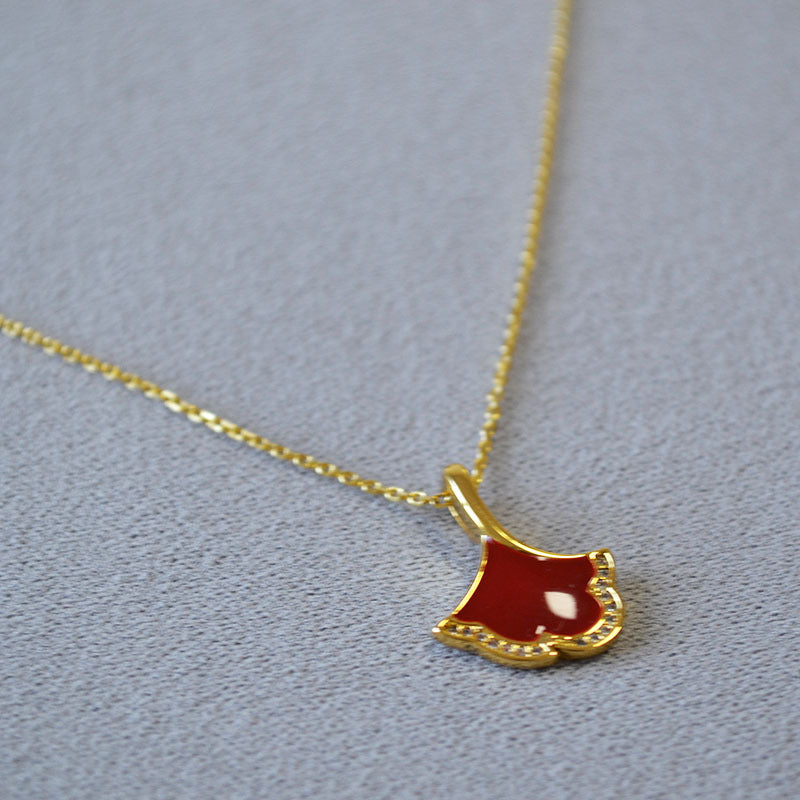 Zarte handwerkliche Gold Halskette