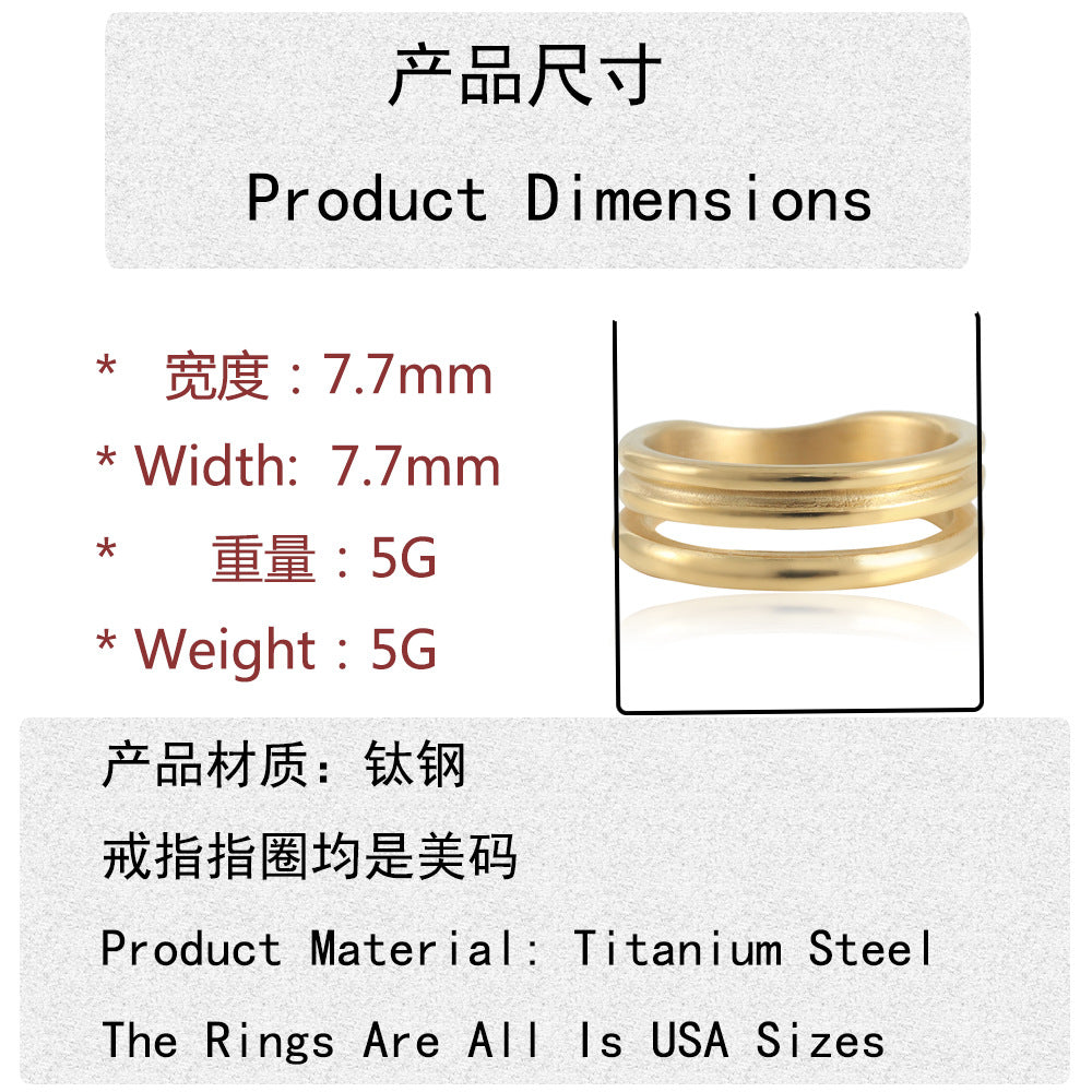 Zarte handwerkliche Gold Ring