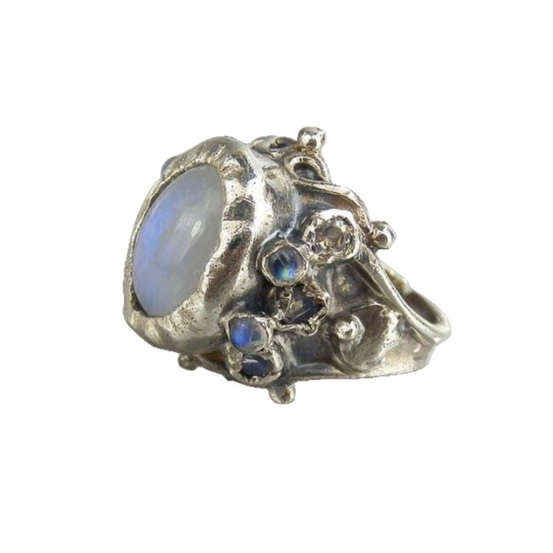 Zarte handwerkliche Silber Ring