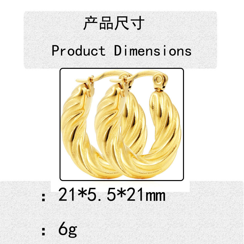 Schöne Gold Ohrring mit einzigartigem Stil