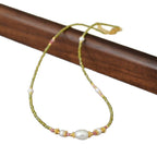 Zarte handwerkliche Perlen Halskette