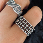 Zarte handwerkliche Silber Ring